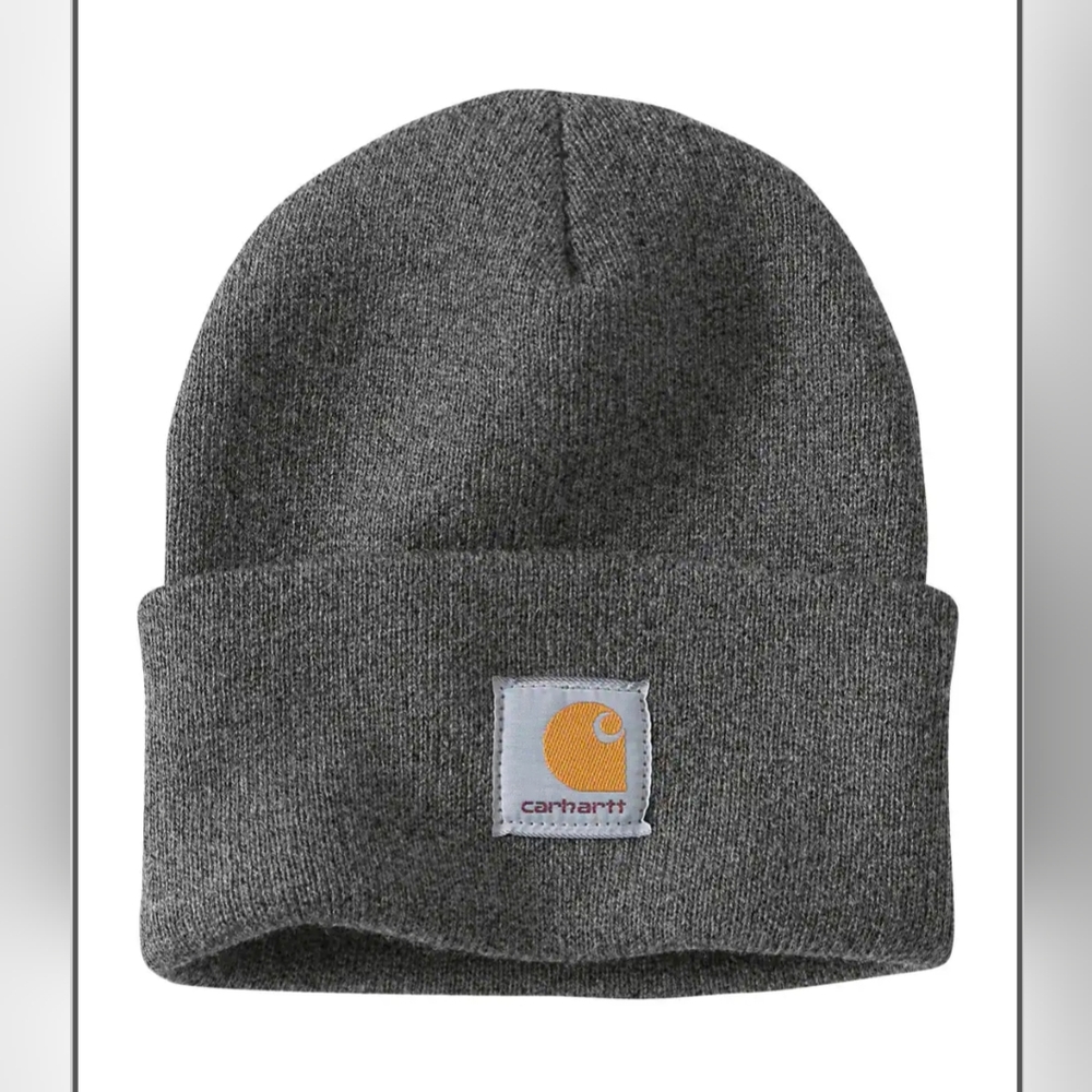 Carhartt Knit Cuffed Beanie Coal Heather Grey New with Tags